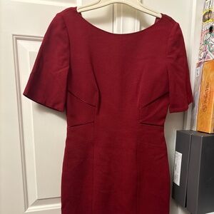 Red shift dress by Ellie Tahari